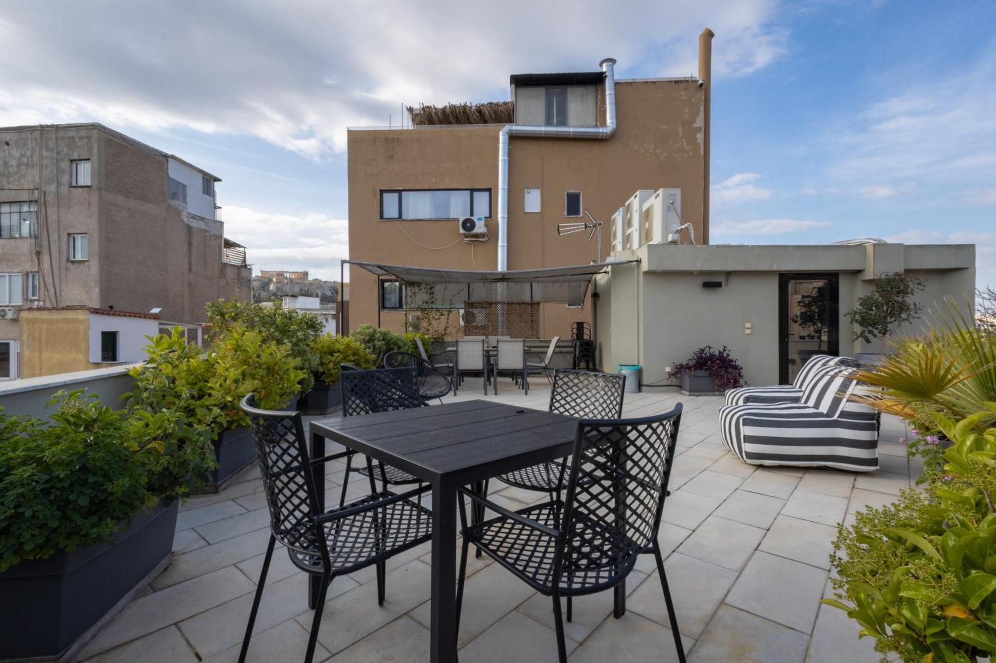 85 Sqm In The Heart Of Athens Shared Rooftop Deck Esterno foto